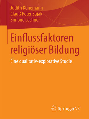 cover image of Einflussfaktoren religiöser Bildung